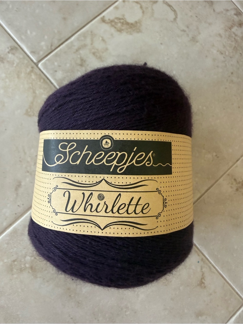 Scheepjes Whirlette Cotton \Acrylic Blend Yarn Ball - Deep Purple Grappa